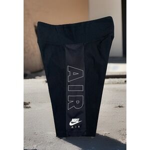 Nike Air Tight Fit Shorts Women's M‎ Black Script Sides Work Out Gym